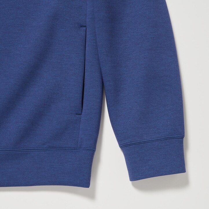 sudadera con capucha elástica dry sweat de uniqlo para hombre color gris