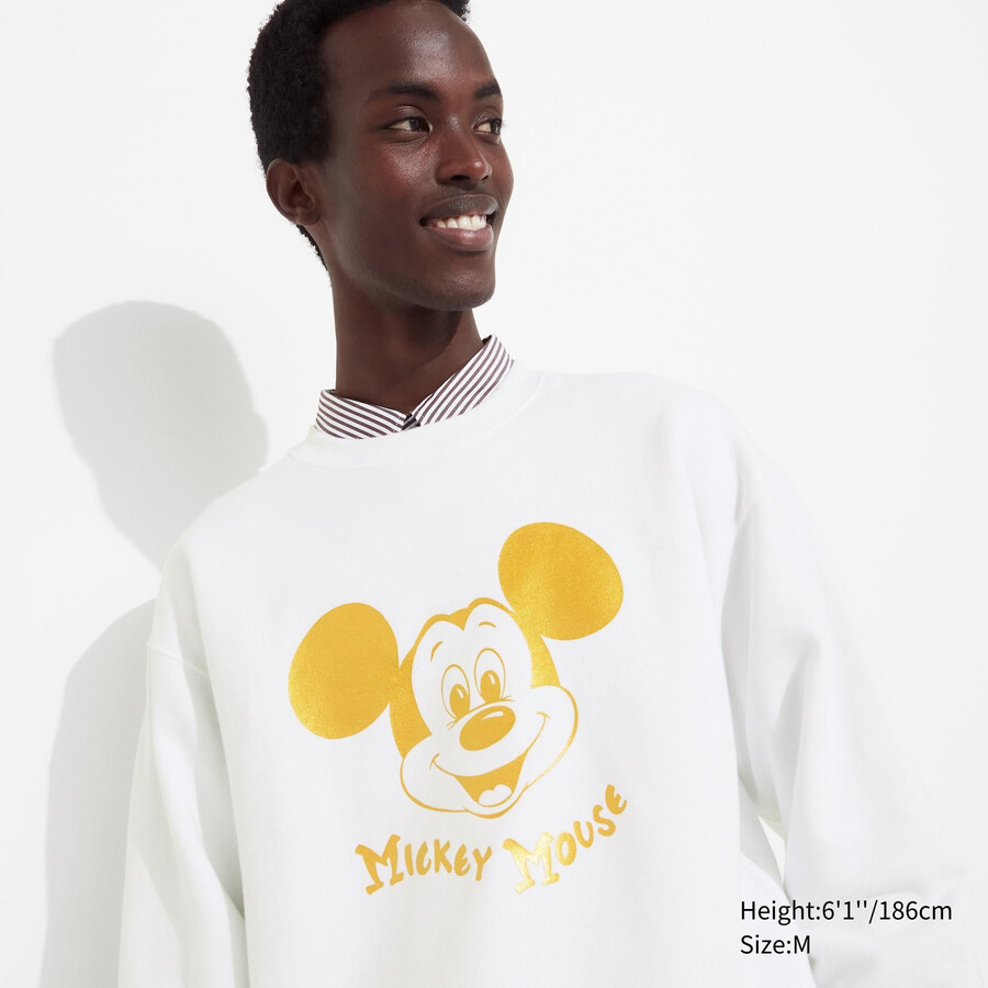 sudadera con capucha blanca uniqlo mickey shines ut graphic para hombre