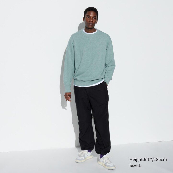 sudadera con capucha de algodón uniqlo para hombre cuello redondo color azul marino