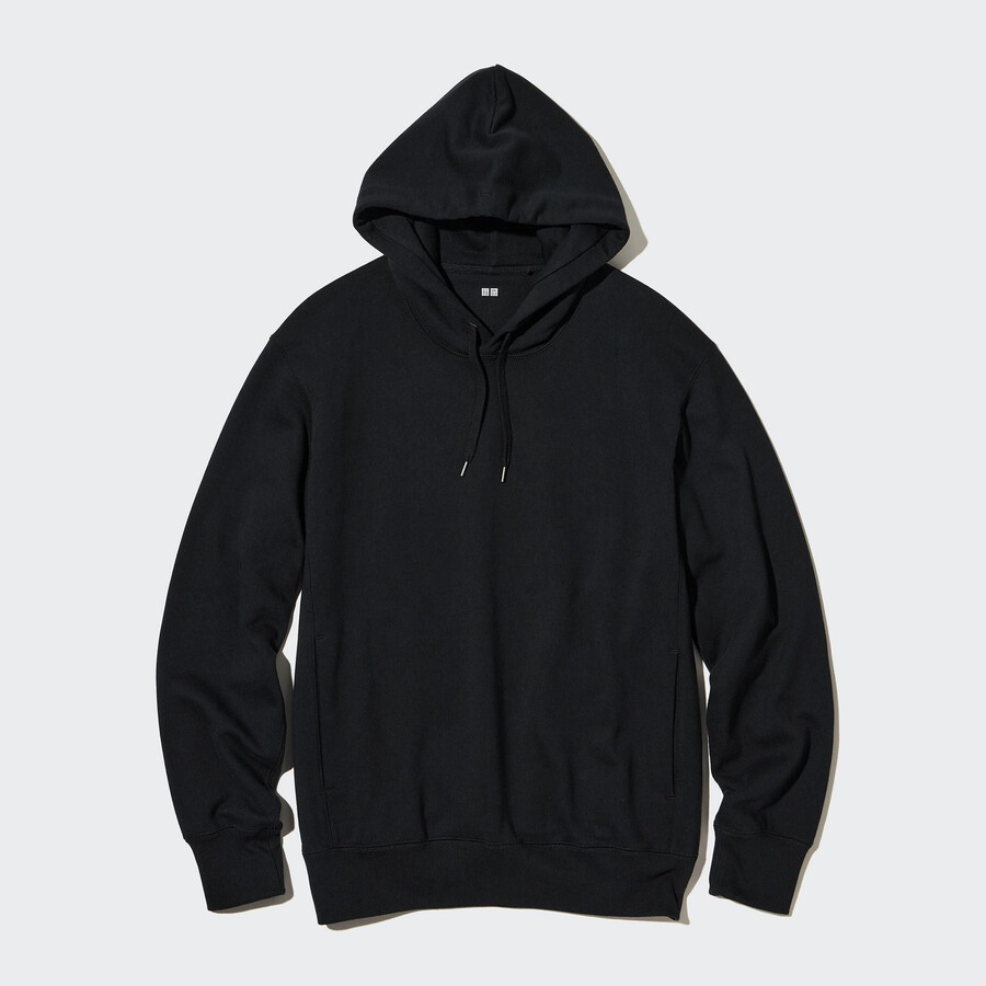 sudadera con capucha uniqlo sweat para hombre color negro