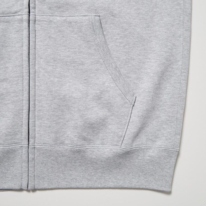 sudadera con capucha y cremallera uniqlo negra para hombre