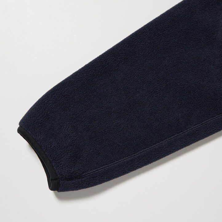 sudadera con capucha y botones de forro polar uniqlo blanca para hombre