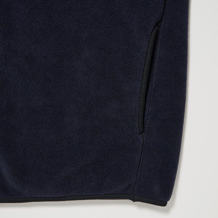 sudadera con capucha y botones de forro polar uniqlo blanca para hombre