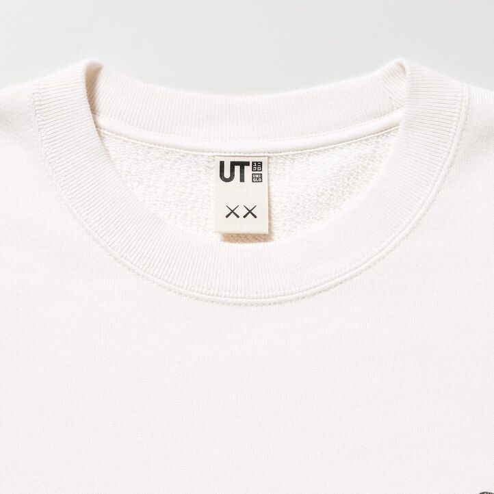 sudadera con capucha gráfica uniqlo kaws ut para hombre color blanco