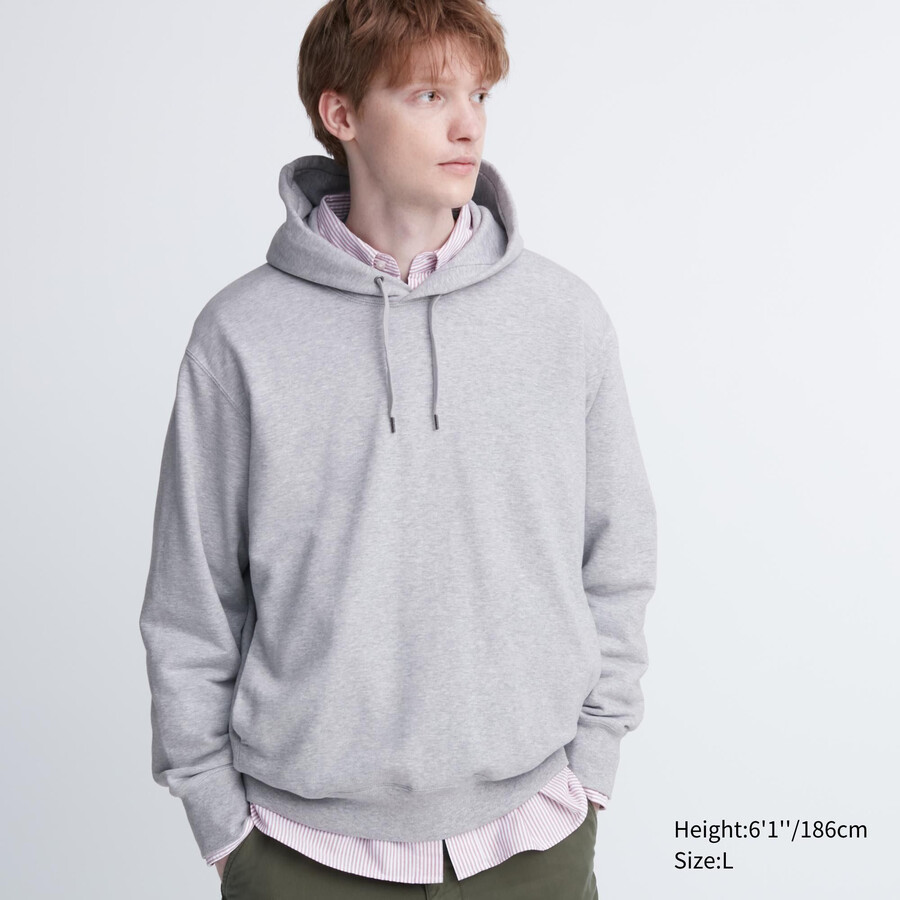 sudadera con capucha uniqlo sweat para hombre gris