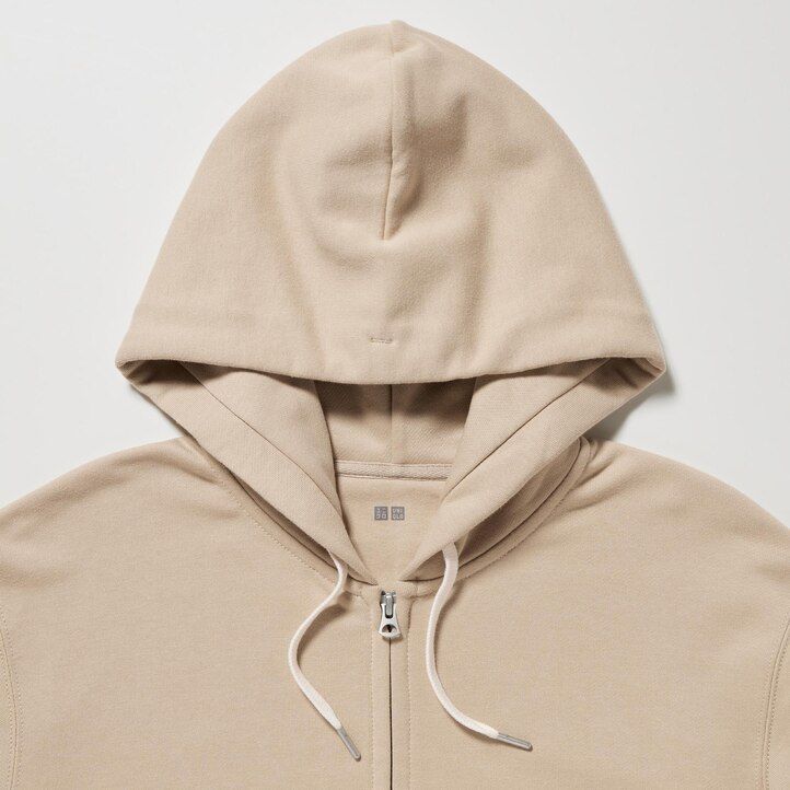 sudadera con capucha y cremallera uniqlo colour block para hombre color blanco