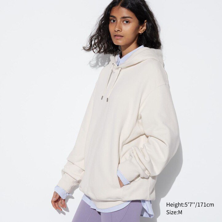 sudadera con capucha uniqlo beige para hombre
