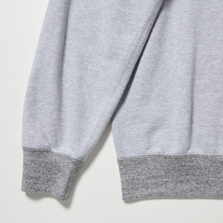 sudadera con capucha uniqlo college para hombre gris