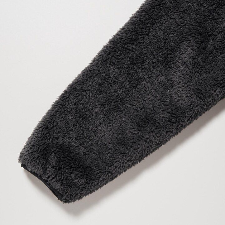 chaquetas de polar esponjoso uniqlo blancas con cremallera para hombre