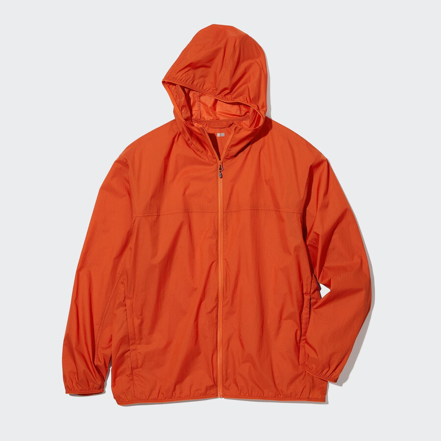 chaquetas de bolsillo uniqlo con protección uv para hombre color naranja