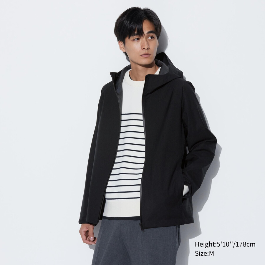 chaquetas uniqlo blocktech negras con corte 3d para hombre envío gratuito