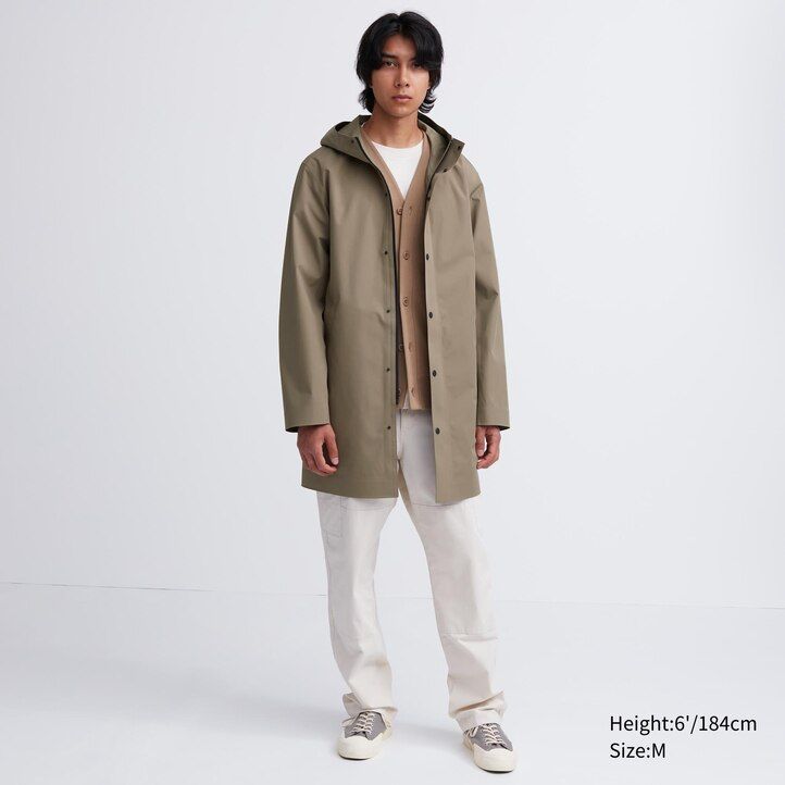 chaquetas uniqlo blocktech para hombre negras