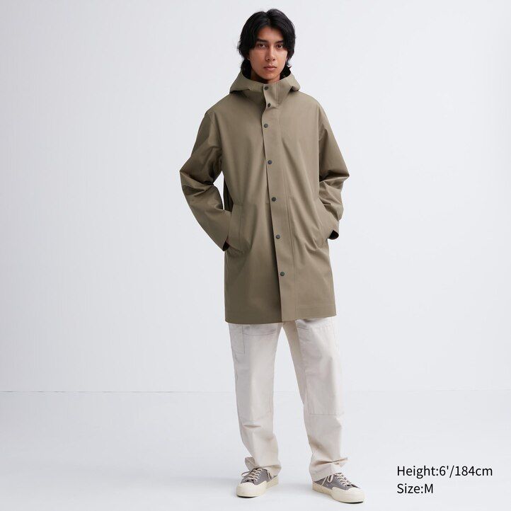 chaquetas uniqlo blocktech para hombre negras