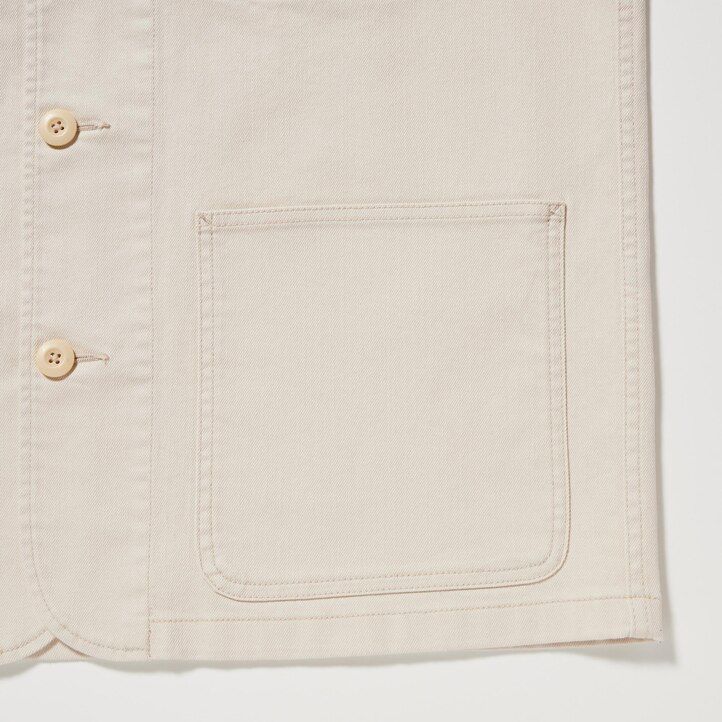 chaquetas vaqueras utilitarias blancas uniqlo para hombre