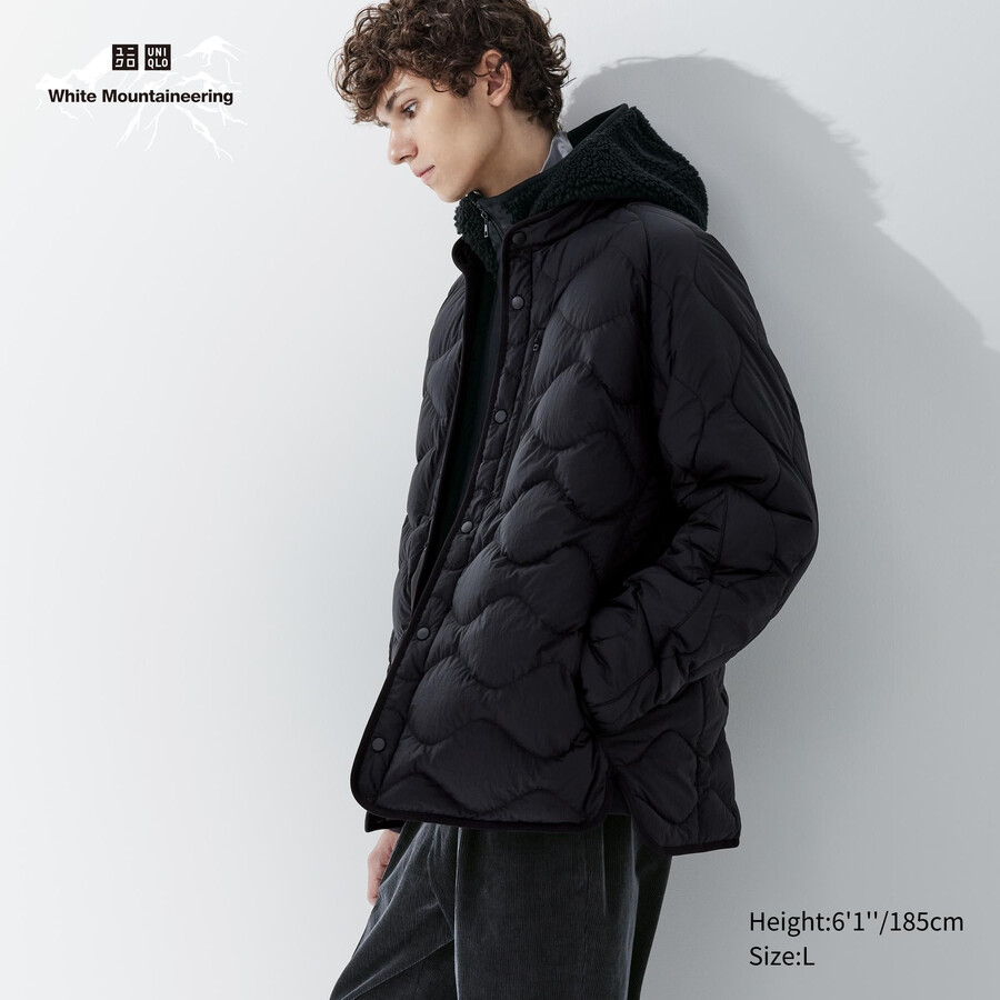 chaquetas de plumón híbrido reciclado uniqlo negras para hombre