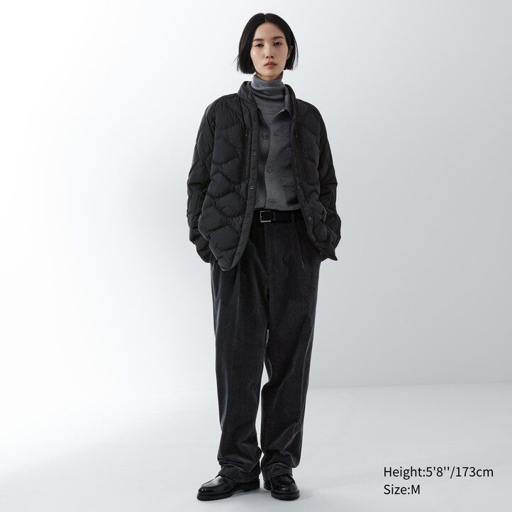 chaquetas de plumón híbrido reciclado uniqlo negras para hombre