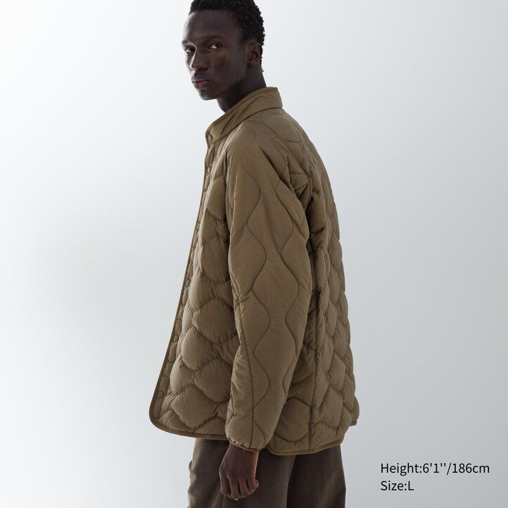 chaquetas de plumón híbrido reciclado uniqlo negras para hombre