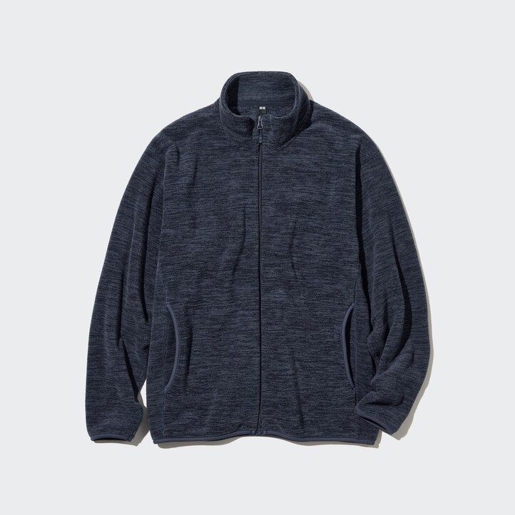 chaquetas de polar uniqlo blancas con cremallera para hombre