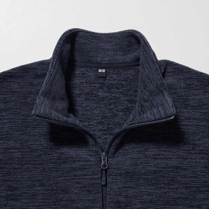 chaquetas de polar uniqlo blancas con cremallera para hombre