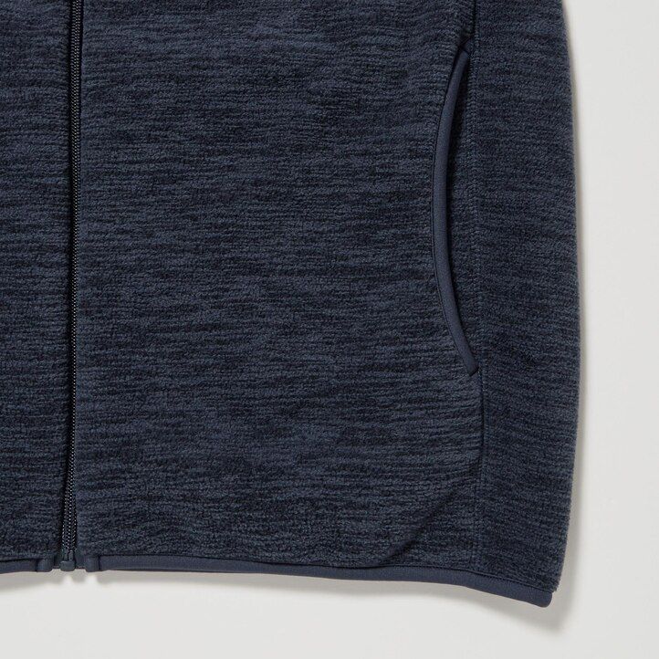 chaquetas de polar uniqlo blancas con cremallera para hombre