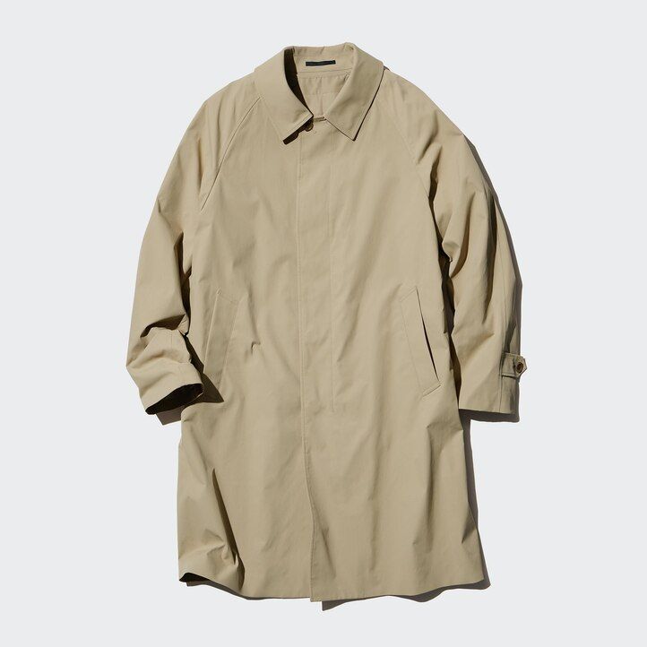 chaquetas uniqlo de dos vías con botonadura sencilla en beige para hombre