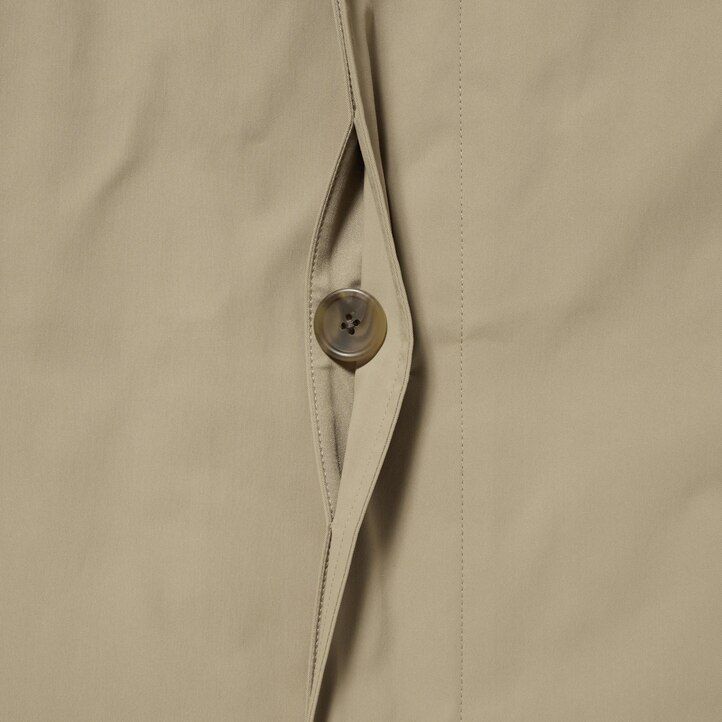 chaquetas uniqlo de dos vías con botonadura sencilla en beige para hombre