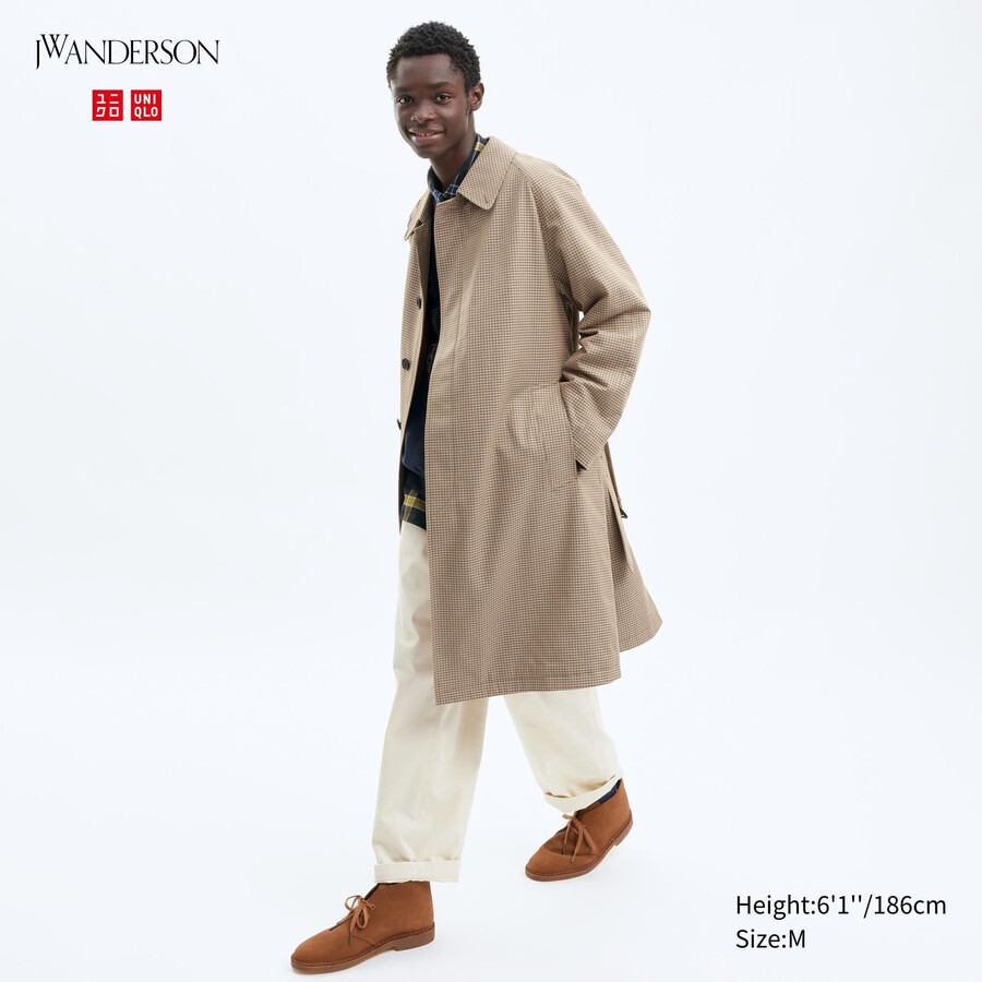 chaquetas tipo gabardina uniqlo para hombre en color beige