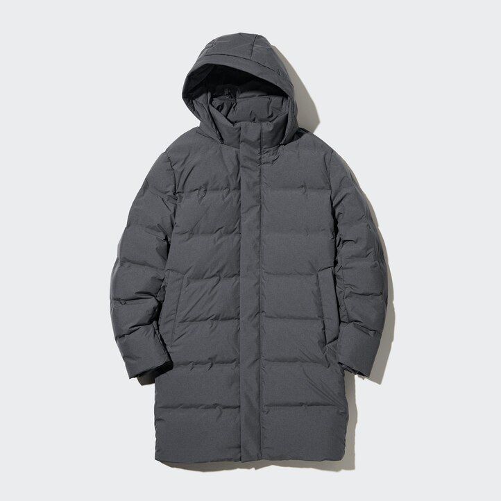 chaquetas de plumón sin costuras uniqlo para hombre en gris