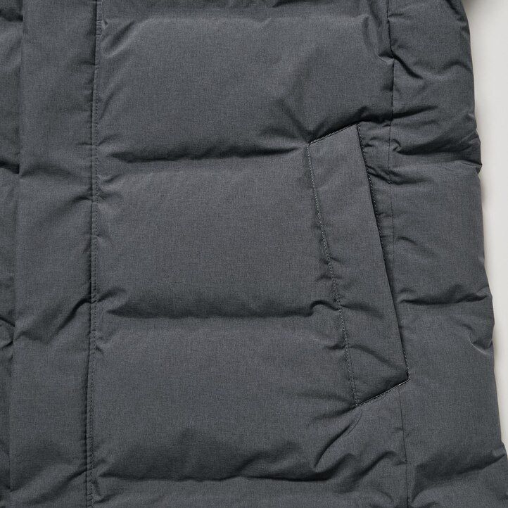 chaquetas de plumón sin costuras uniqlo para hombre en gris