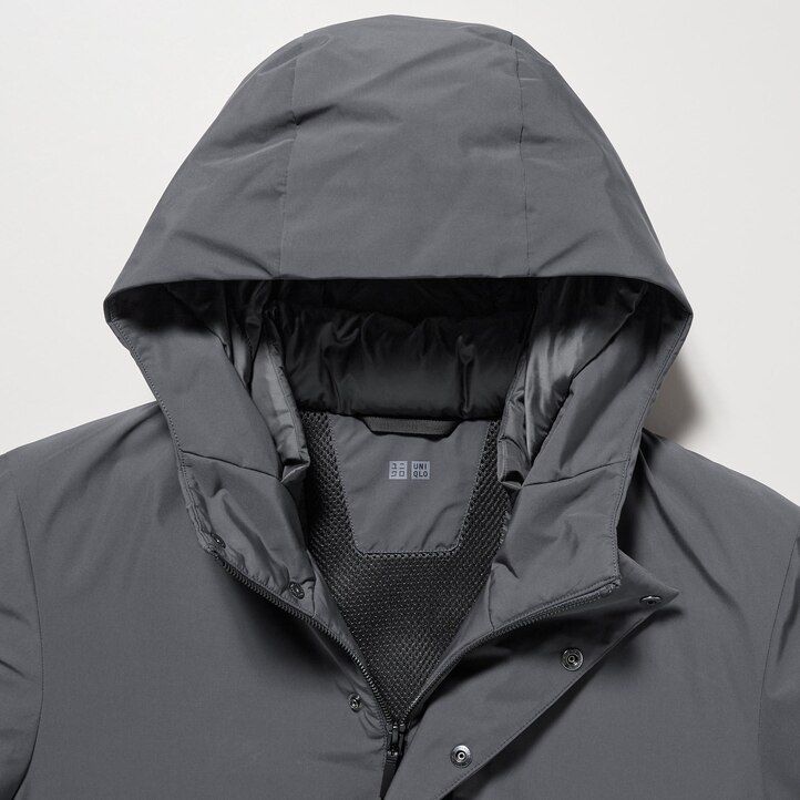 chaquetas de plumón híbridas uniqlo para hombre color negro