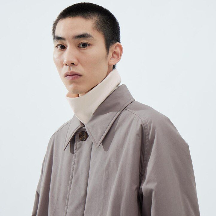 chaquetas acolchadas de botonadura sencilla uniqlo grises para hombre