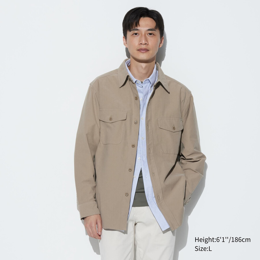chaquetas de punto uniqlo para hombre en beige