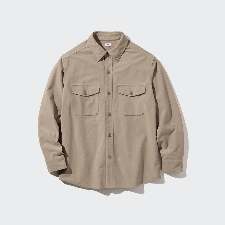 chaquetas de punto uniqlo para hombre en beige