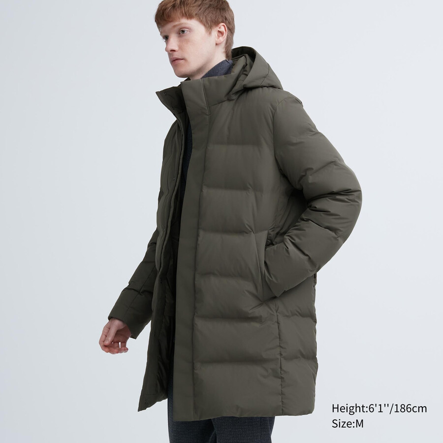 chaquetas de plumón sin costuras uniqlo para hombre color oliva
