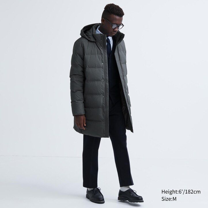 chaquetas de plumón sin costuras uniqlo para hombre color oliva