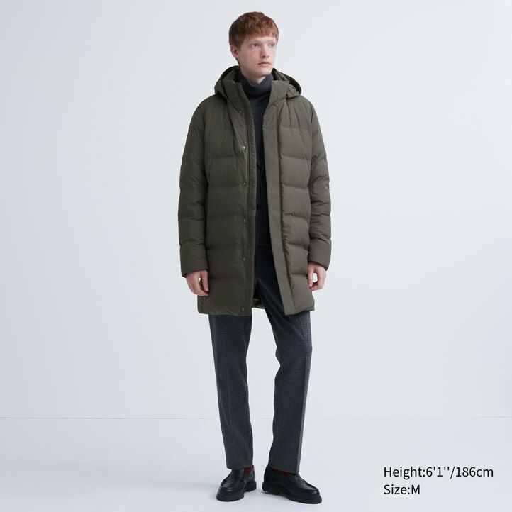 chaquetas de plumón sin costuras uniqlo para hombre color oliva