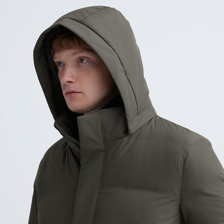chaquetas de plumón sin costuras uniqlo para hombre color oliva