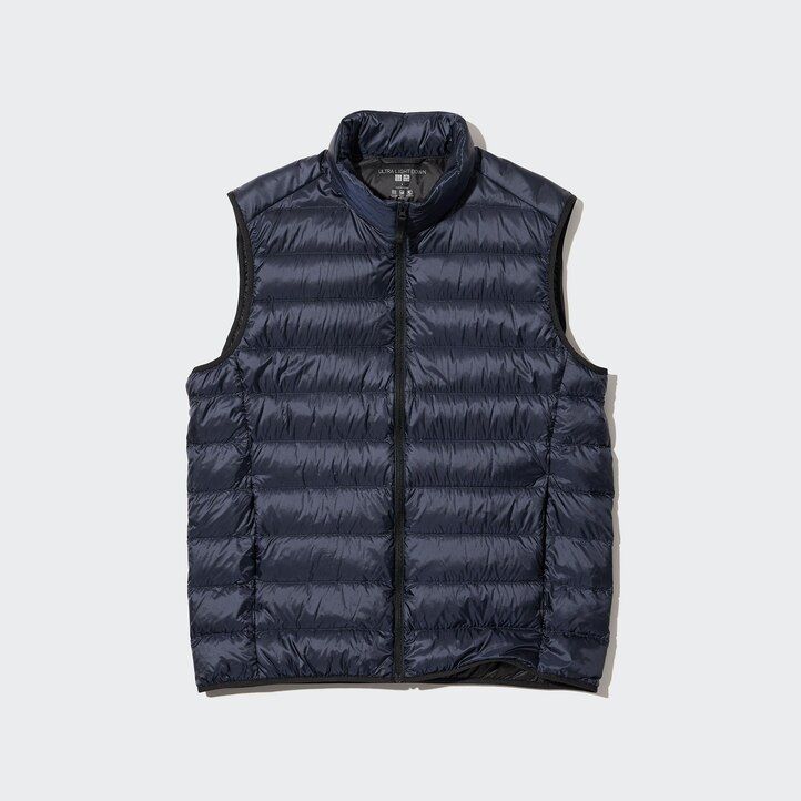 chaquetas de plumón ultraligeras uniqlo para hombre en azul marino