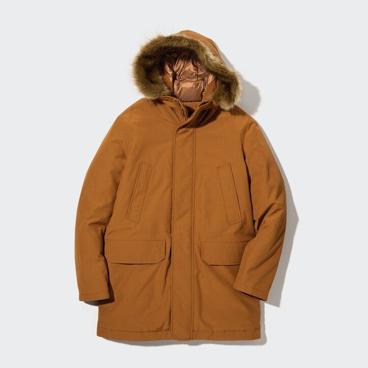 chaquetas de plumón híbridas ultra cálidas uniqlo para hombre color negro