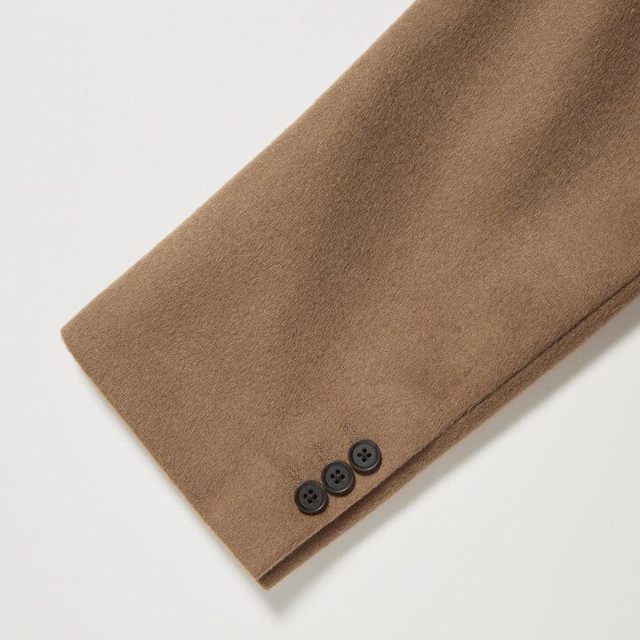chaquetas chesterfield de mezcla de lana uniqlo para hombre color negro