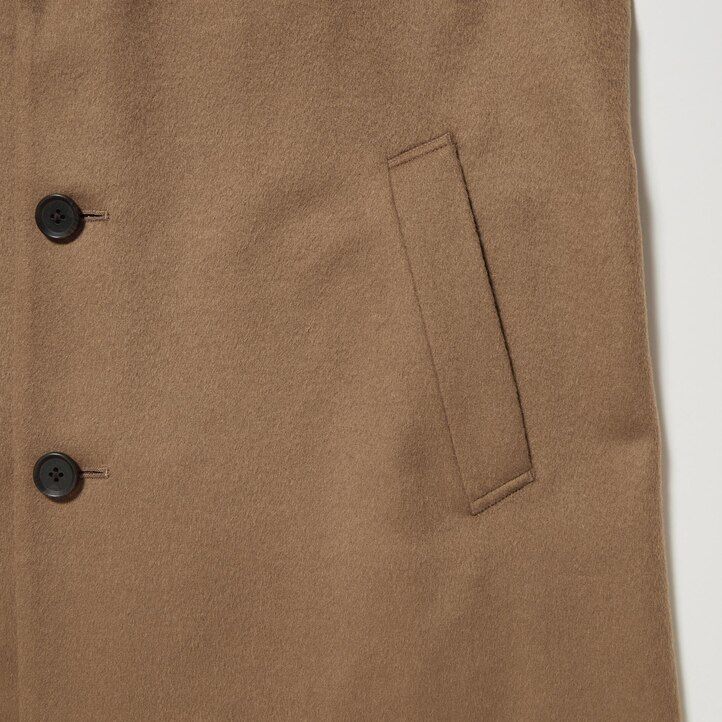 chaquetas chesterfield de mezcla de lana uniqlo para hombre color negro