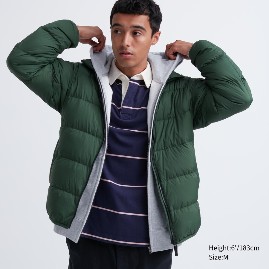 chaquetas uniqlo ultra light down 3d cut para hombre color verde