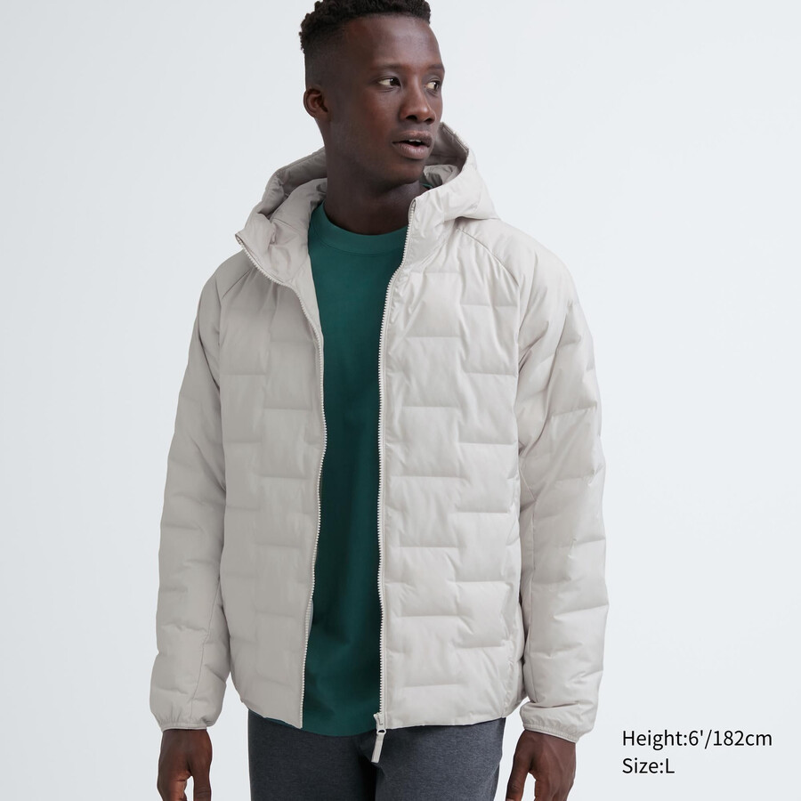 chaquetas acolchadas y cálidas uniqlo blancas para hombre