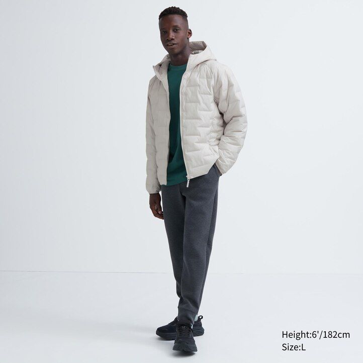 chaquetas acolchadas y cálidas uniqlo blancas para hombre