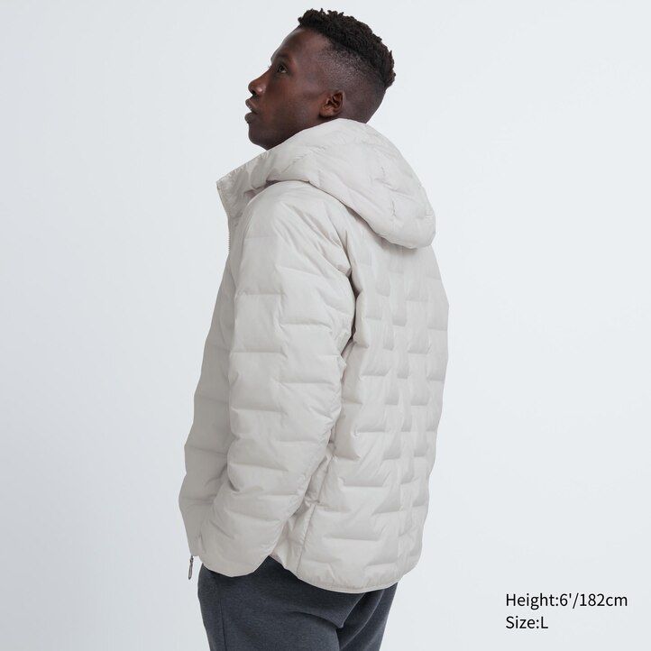 chaquetas acolchadas y cálidas uniqlo blancas para hombre