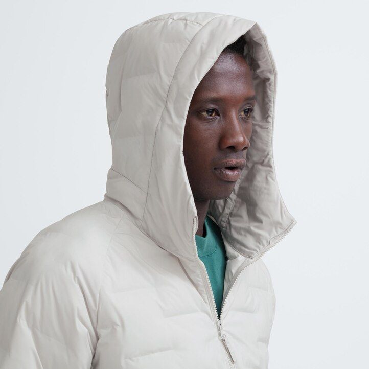 chaquetas acolchadas y cálidas uniqlo blancas para hombre