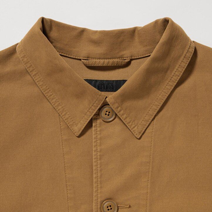 chaquetas utilitarias marrones uniqlo para hombre