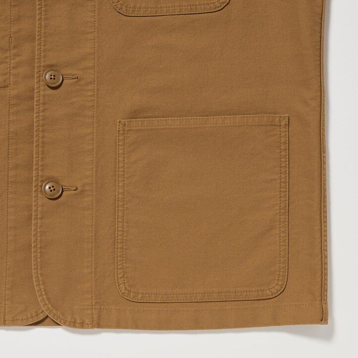 chaquetas utilitarias marrones uniqlo para hombre