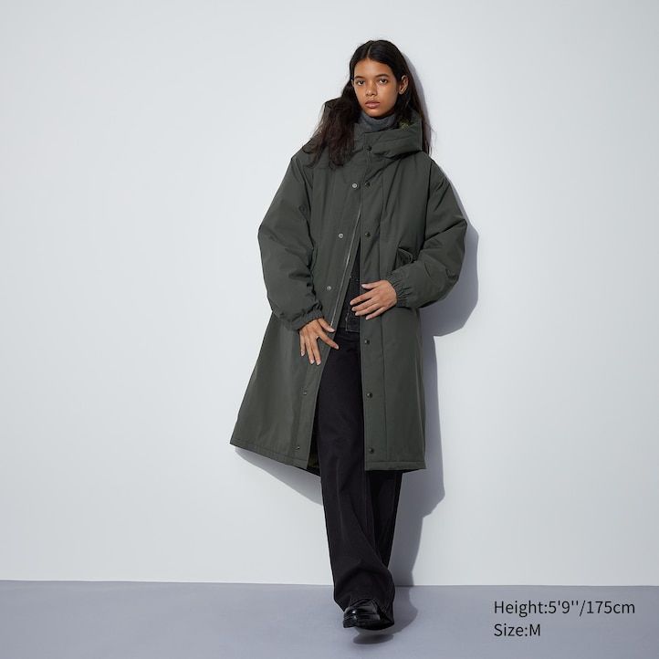 chaquetas acolchadas y cálidas uniqlo heattech para hombre en gris oscuro