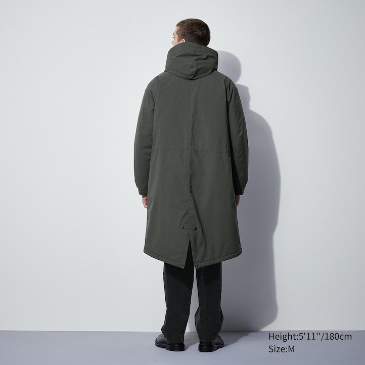 chaquetas acolchadas y cálidas uniqlo heattech para hombre en gris oscuro